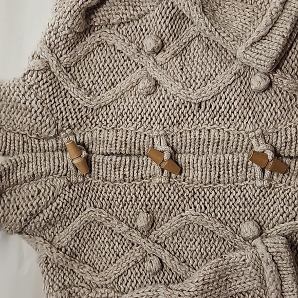 Zara Mini Collection Cable Knit Hoodie Sweater Size 1-3 Months - Picture 3 of 7